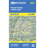 Tabacco Karte N.021 Dolomiti Friulane e d'Oltre Piave - 1:25.000, 1:25.000