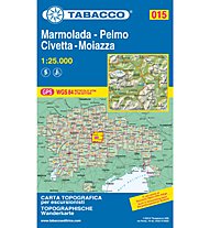 Tabacco Karte N.015  Marmolada-Pelmo-Civetta-Moiazza - 1:25.000, 1:25.000