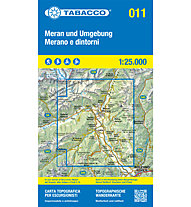 Tabacco Karte N.011 Meran und Umgebung - 1:25.000, 1:25.000
