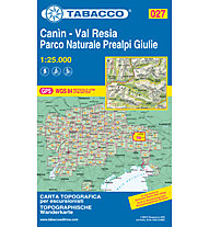 Tabacco N° 027 Canin, Val Resia, Parco Naturale Prealpi Giulie (1:25.000), 1:25.000