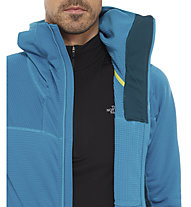 The North Face Super Flux Hoodie giacca in pile, Enamel Blue/Depth Green