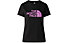 The North Face W S/S Easy - T-shirt- donna, Black/Pink