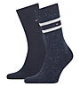 Tommy Hilfiger Th 2P Neppy Stripe - lange Socken - Herren, Blue