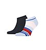 Tommy Hilfiger TH M Sneaker 2P Stripe - kurze Socken - Herren, Light Blue