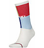 Tommy Jeans Colorblock - lange Socken, White/Blue/Red