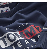 Tommy Jeans Entry Flag Crew - felpa - uomo, Dark Blue