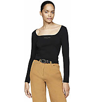 Tommy Jeans Metallic Linear W - Langarmshirt - Damen, Black