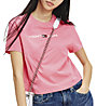 Tommy Jeans Modern Linear Logo - T-shirt - donna, Pink
