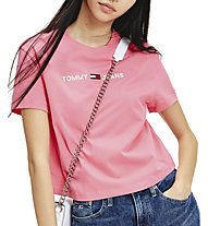 Tommy Jeans Modern Linear Logo - T-shirt - donna, Pink