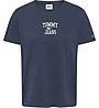 Tommy Jeans Slim College Logo - T-Shirt - Damen, Dark Blue