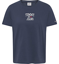 Tommy Jeans Slim College Logo - T-shirt - donna, Dark Blue
