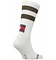 Tommy Jeans Sport Stripes - lange Socken, White/Green