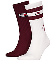 Tommy Jeans TJ 2P Sport Stripe - lange Socken, Red