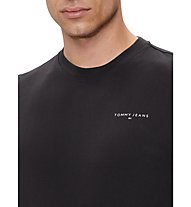 Tommy Jeans Tjm Slim Linear CHST L/S TEE EXT - maglia a maniche lunghe - uomo, Black