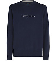 Tommy Jeans Tjm Slim Linear Logo - maglione - uomo, Dark Blue