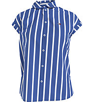 Tommy Jeans Tjw Relaxed Stripe Shirt - kurzarm Hemd - Damen, Blue/White