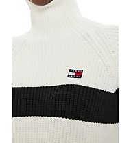 Tommy Jeans Tjw Stripe Mockneck - maglione - donna, Black/White