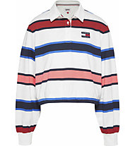 Tommy Jeans Striped Rugby - polo - donna, White/Red/Blue