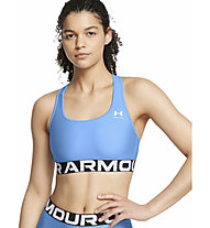 Under Armour Authentics Branded W - reggiseno sportivo medio sostegno - donna, Azure