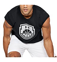 Under Armour Basketball Icon ss - t-shirt basket - uomo, Black