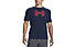 Under Armour Big Logo Ss - T-shirt fitness - uomo, Blue/Red