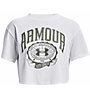 Under Armour Collegiate Crop W - T-shirt - donna, White