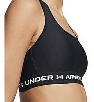 Under Armour Crossback Mid - reggiseno sportivo - donna, Black/White