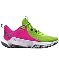 Under Armour Flow Furt X 2 MM - scarpe da basket - unisex, Pink/Green