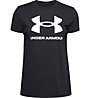Under Armour Live Sportstyle Graphic Ssc - T-shirt Fitness - Damen, Black/White