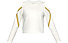 Under Armour Misty Signature Spacer LS - maglietta fitness - donna, White/Green
