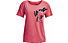 Under Armour Oversized Wordmark Graphic - t-shirt - donna, Red