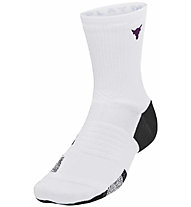 Under Armour Project Rock ArmourDry™ Playmaker Mid Crew M - calzini corti - uomo, White