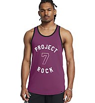 Under Armour Project Rock Mesh Badge Of Honor M - top - uomo, Purple