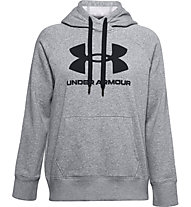 Under Armour Rival Fleece Logo Hoodie - felpa con cappuccio - donna, Grey/Black