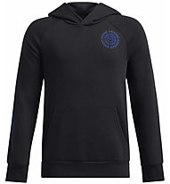 Under Armour Rival Fleece Spiral Logo Jr - felpa con cappuccio - ragazzo, Black