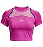 Under Armour Run Anywhere Crop SS - maglia running - donna, Pink