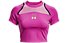 Under Armour Run Anywhere Crop SS - maglia running - donna, Pink