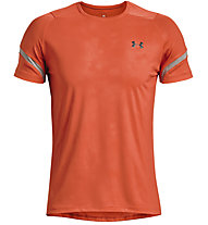 Under Armour Rush Emboss Ss - T-shirt - uomo, Orange