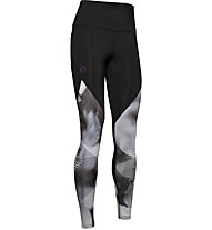 Under Armour RUSH™ Print - pantaloni fitness - donna, Black/Grey