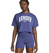 Under Armour Scripted Crop W - T-shirt - donna, Purple