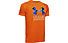 Under Armour Tech Hybrid Print Fill Logo - t-shirt fitness - ragazzo, Orange