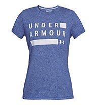 Under Armour Threadborne Graphic Twist Training SS - T-shirt fitness - donna, Blue