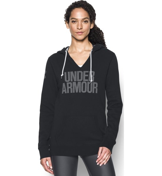 Under Armour Favorite Popover Fleece Word Mark Kapuzenpullover Damen Sportler