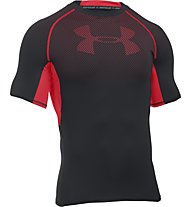 Under Armour UA HeatGear Armour Printed Compression T-Shirt fitness, Black
