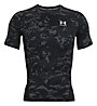 Under Armour UA HG Armour Camo Comp SS - T-shirt fitness - uomo, Black