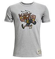 Under Armour Project Rock Sms Ss - T-shirt - bambino, Gray