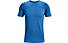 Under Armour UA Rush Seamless SS - T-shirt fitness - uomo, Blue