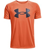 Under Armour Tech™ Big Logo SS - T-shirt - ragazzo, Orange/Dark Blue
