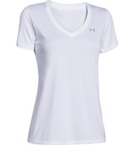 Under Armour Damen T-Shirt mit V-Ausschnitt UA Tech, White
