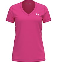 Under Armour Damen T-Shirt mit V-Ausschnitt UA Tech, Pink/Grey